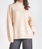mie mock turtleneck sweater in ivory