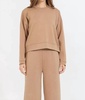 cloud fleece crewneck in caramel