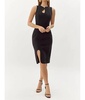 kayla wave cut sheath dress in black