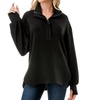 1/4 zip sweatshirt in black