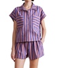 stripe frita box top in dusty rose, blue