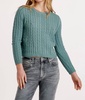 lupe cable knit sweater in slate blue