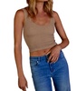 ribbed brami top in taupe