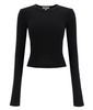 women's alma shrunken crew neck tee, black