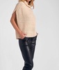 turtleneck short sleeve sweater in tan