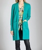 button back cardigan in turquoise