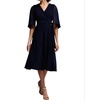 chiffon sleeve dress in midnight