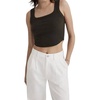tailored crop tank cool sculpt top in olive green