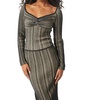 karen top in black/taupe