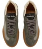Logo suede-trimmed sneakers