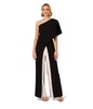 Adrianna Papell Womens Colorblock Overlay Jumpsuit