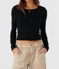 parks long sleeve top in black