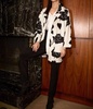 multi coat in off white multi