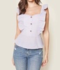 sheli gingham ruffle top in multi