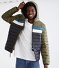 colorblock hooded midweight puffer jacket