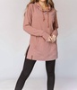 side slit hoodie sweatshirt in burnt sienna