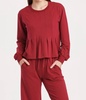 dove granada peplum top in red