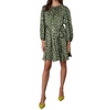 polka dot kenia dress in olive green