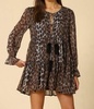 leopard print dress in brown