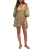 bali coral mini dress in whisper white combo