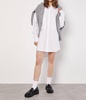 pinstripe oversized shirt dress in white