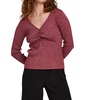 leighton knit top in cranberry