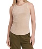 cora ribbed tank top in beige