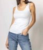 scoop tank top in white