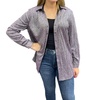 shimmer long sleeve top in purple