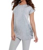 beaded short sleeve tunic in gray