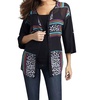 wild hues long cardigan in black multi