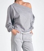 ls off shoulder top in gray