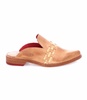 asenet mule in tan gold rustic