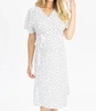 polka dot nursing wrap dress in white