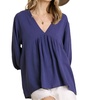 v-neck babydoll top in denim