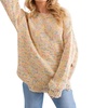color your world distressed sweater in cream multi