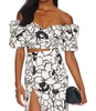 zano top in floral noir print