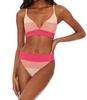 riza bikini top in rouge color block