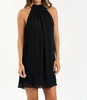 presley halter dress in black