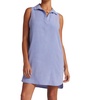 sleeveless a-line dress in peri blue