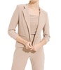 cropped blazer in latte