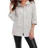 microfiber long jacket in gray