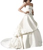 duchess silk gown in ivory/silver