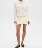 tweed high-waist mini skirt in ivory