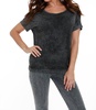 front to back braided top in charcoal