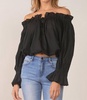 off shoulder top in black