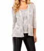 bleach cableknit pocket cardigan in marble