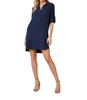 a-line rolled tab sleeve dress in endless sea