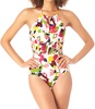 floral one piece swimsuit in camo petal/multi