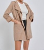 peachskin jacket in hazelnut